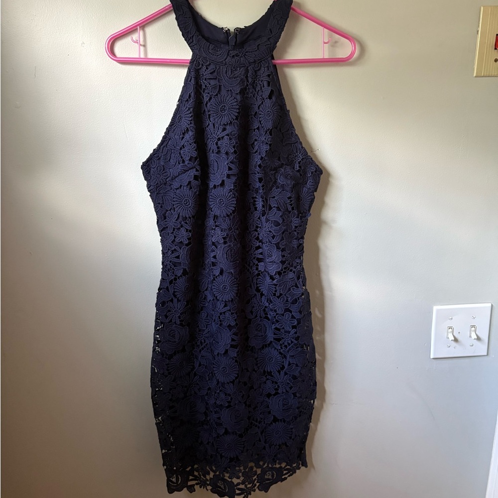 Lulu's Love Poem Halter Mini Dress